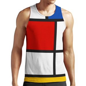 De Stijl 1 Mondrian Inspired All-over-print Unisex Tank Top
