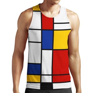 De Stijl 2 Mondrian Inspired All-over-print Unisex Tank Top
