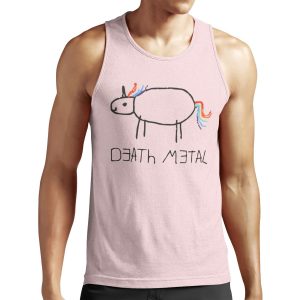 Death Metal Unicorn Crayon All-over-print Unisex Tank Top