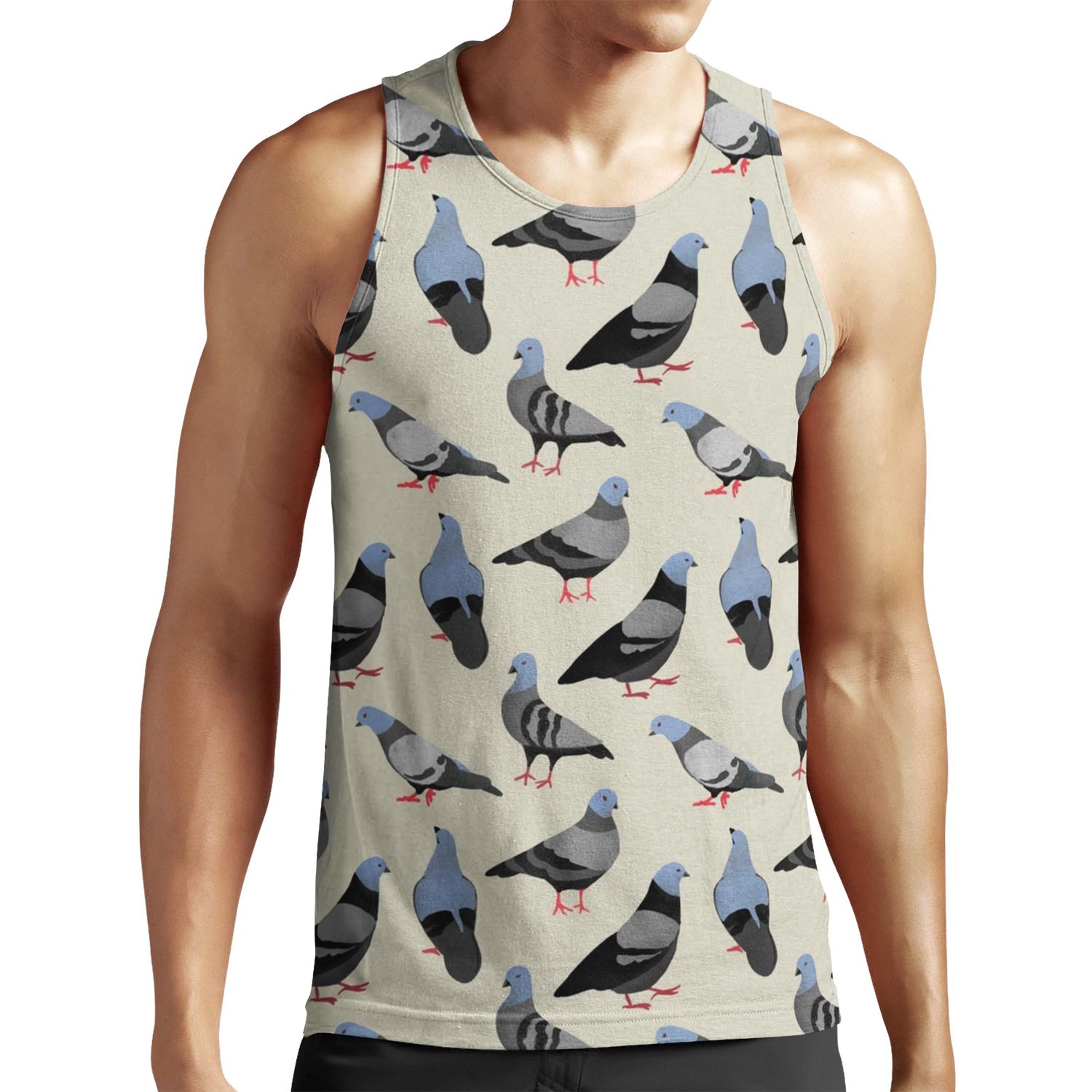 Design 33 The Pigeons All-over-print Unisex Tank Top