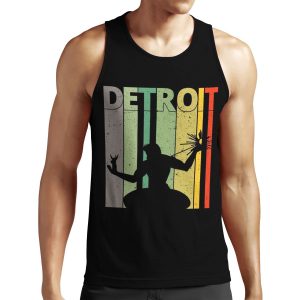 Detroit Spirit Of Detroit Retro Vintage Distressed Design All-over-print Unisex Tank Top