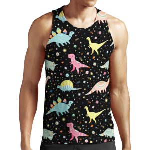 Dinosaur Pattern All-over-print Unisex Tank Top
