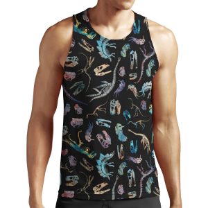 Dinosaurs Dark All-over-print Unisex Tank Top