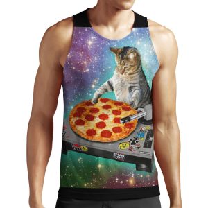 Dj Cat Pizza All-over-print Unisex Tank Top