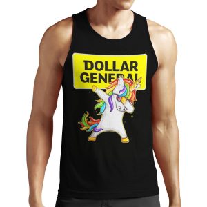 Dollar General Dollar General Unicorn Dabbing Unisex Designer Classic All-over-print Unisex Tank Top