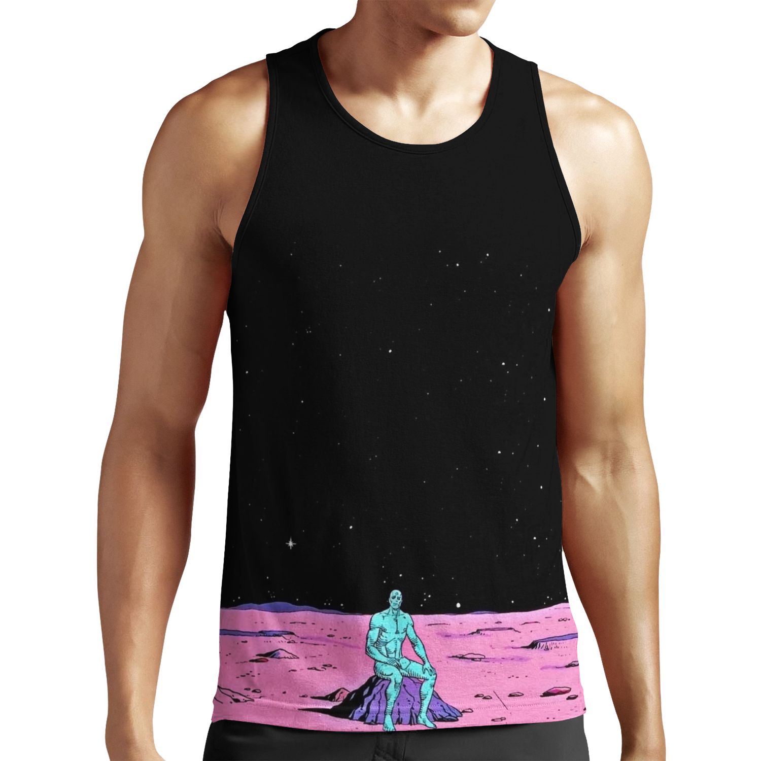 Dr Manhattan Sitting On Mars Comic All-over-print Unisex Tank Top