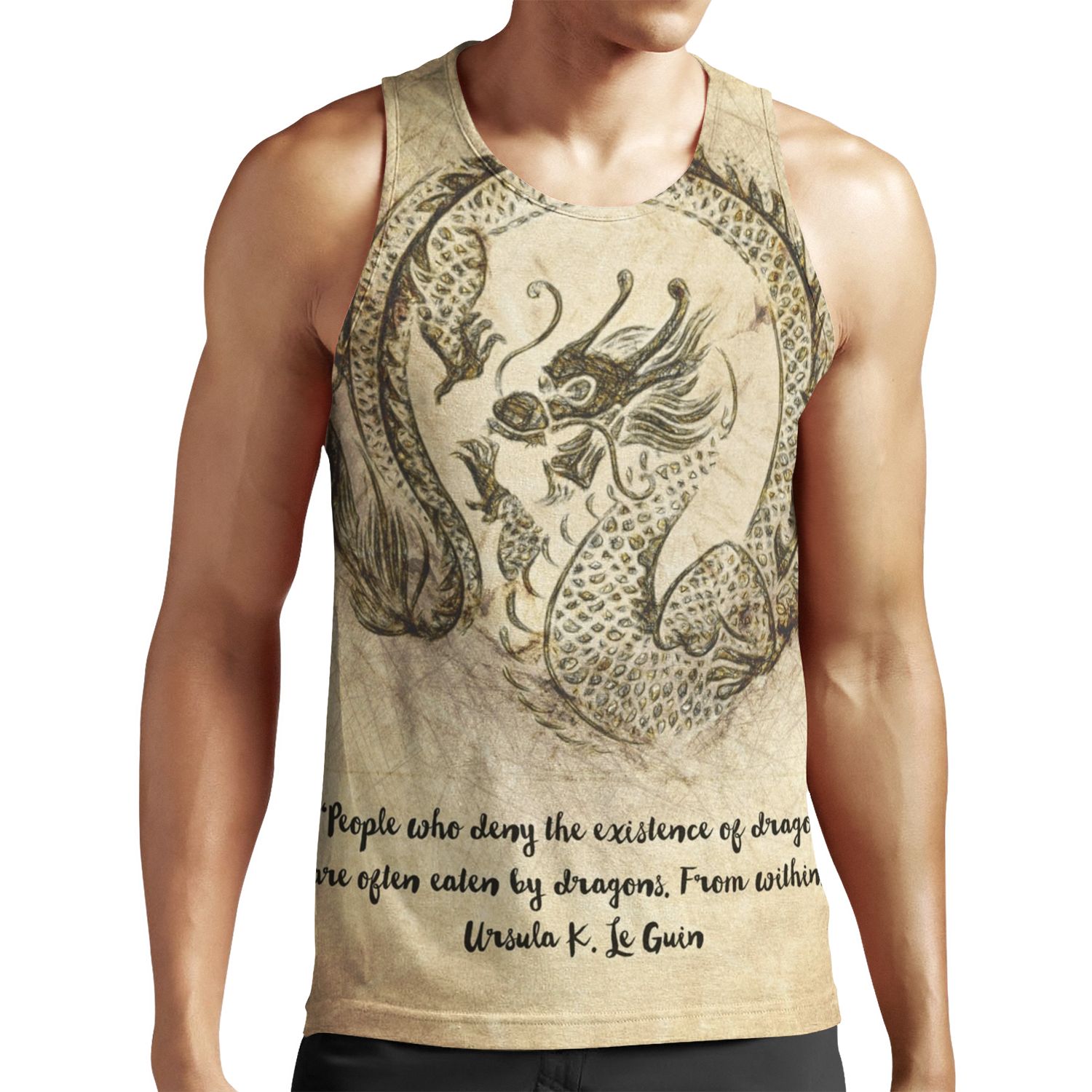 Dragon Quote All-over-print Unisex Tank Top