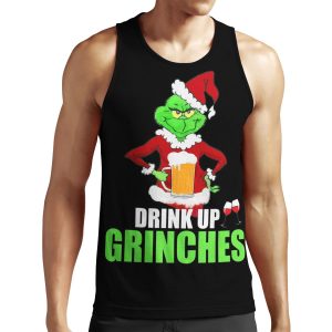 Drink Up Grinches Funny Christmas All-over-print Unisex Tank Top