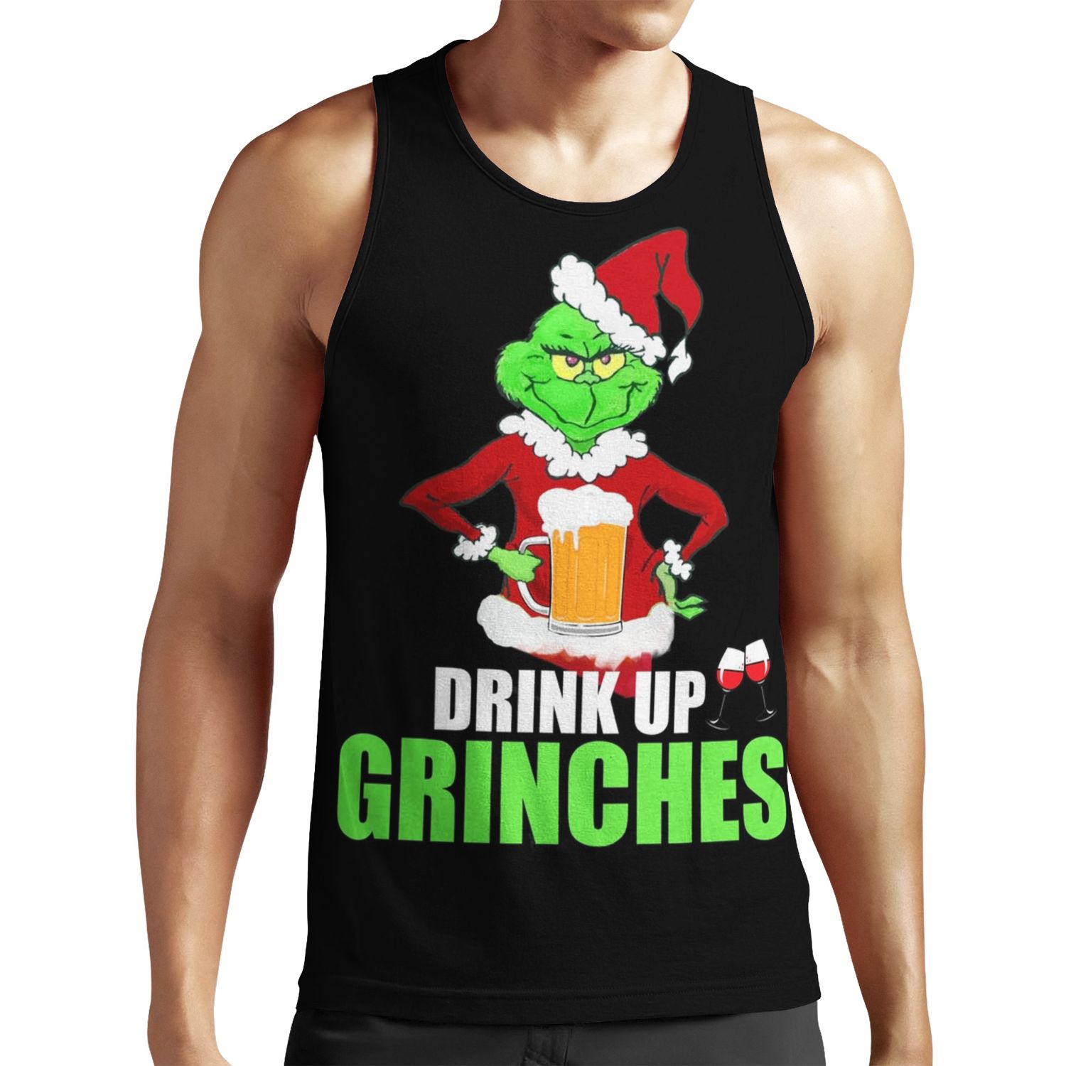 Drink Up Grinches Funny Christmas All-over-print Unisex Tank Top