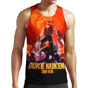 Duke Nukem 3D Retro Game Print High Contrast All-over-print Unisex Tank Top