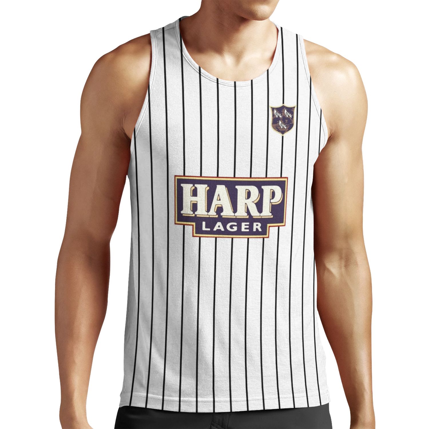 Dundalk Football Club In Black And White Retro 1987 88 Home Shirt All-over-print Unisex Tank Top
