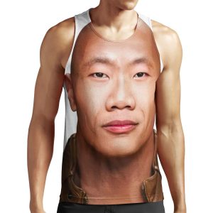 Dwayne The Wok Johnson The Wock In Chinese Social Credit Points Meme Vs John Xina All-over-print Unisex Tank Top