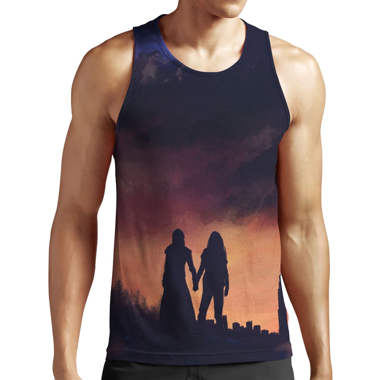 Earth Meets The Sky All-over-print Unisex Tank Top