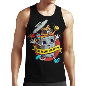 Eat Trash Die Young Vintage Cartoon All-over-print Unisex Tank Top