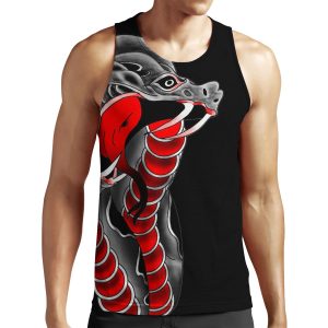 Ed Hardy Style Snake All-over-print Unisex Tank Top