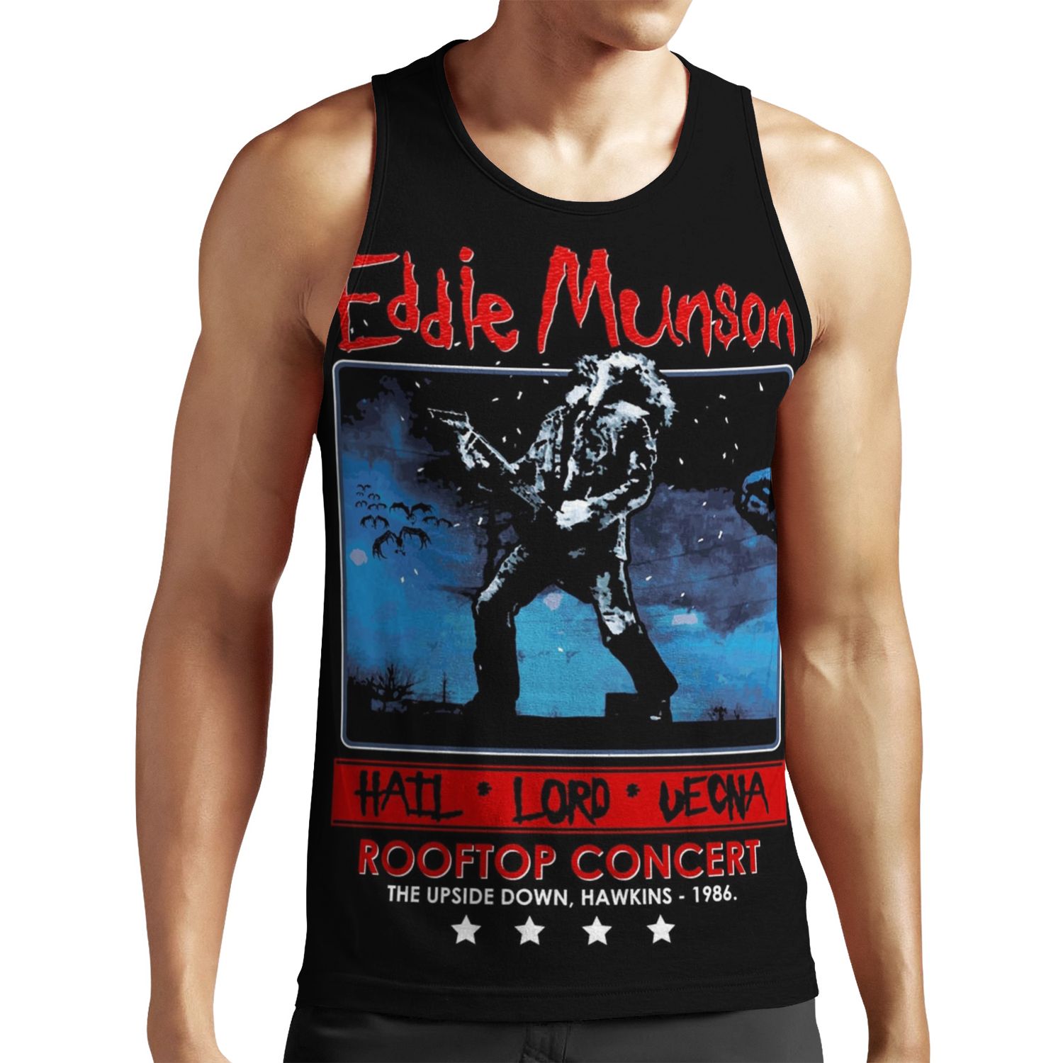 Eddie Munson S Rooftop Concert All-over-print Unisex Tank Top