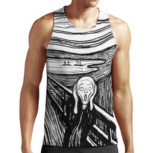 Edvard Munch The Scream Black White All-over-print Unisex Tank Top