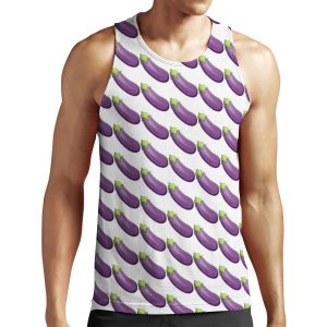 Eggplant Aubergine Emoji All-over-print Unisex Tank Top
