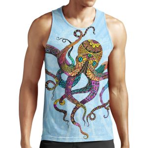 Electric Octopus All-over-print Unisex Tank Top