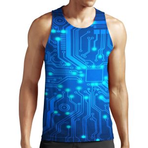 Electronic Circuit All-over-print Unisex Tank Top