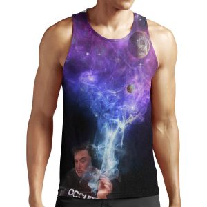 Elon Musk Smokes The Universe All-over-print Unisex Tank Top