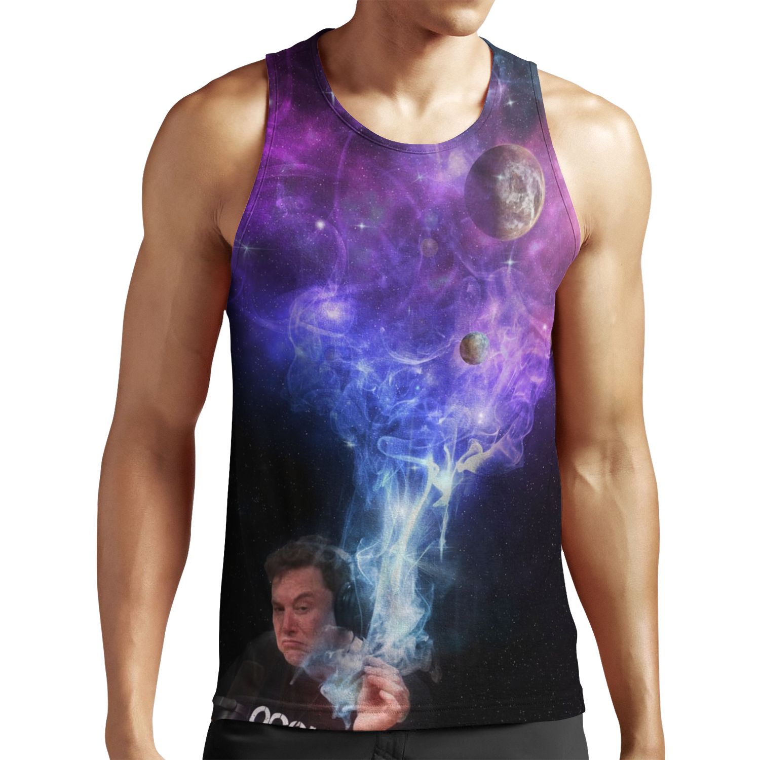 Elon Musk Smokes Weed All-over-print Unisex Tank Top