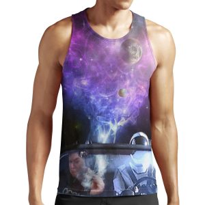 Elon Musk Smoking Space Weed On His Tesla Roadster All-over-print Unisex Tank Top