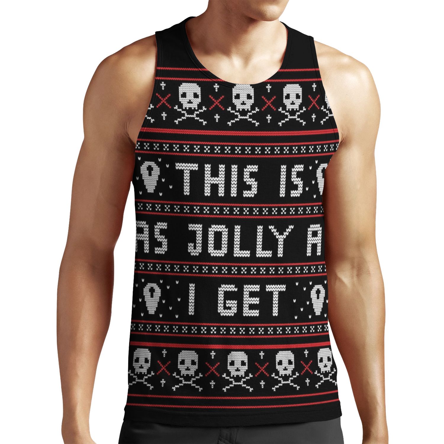 Emo Gothic Ugly Christmas Sweater All-over-print Unisex Tank Top