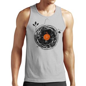 Enchanting Vinyl Records Vintage All-over-print Unisex Tank Top