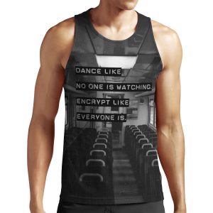 Encrypt Like Everyone Is Watching B And W Bg All-over-print Unisex Tank Top