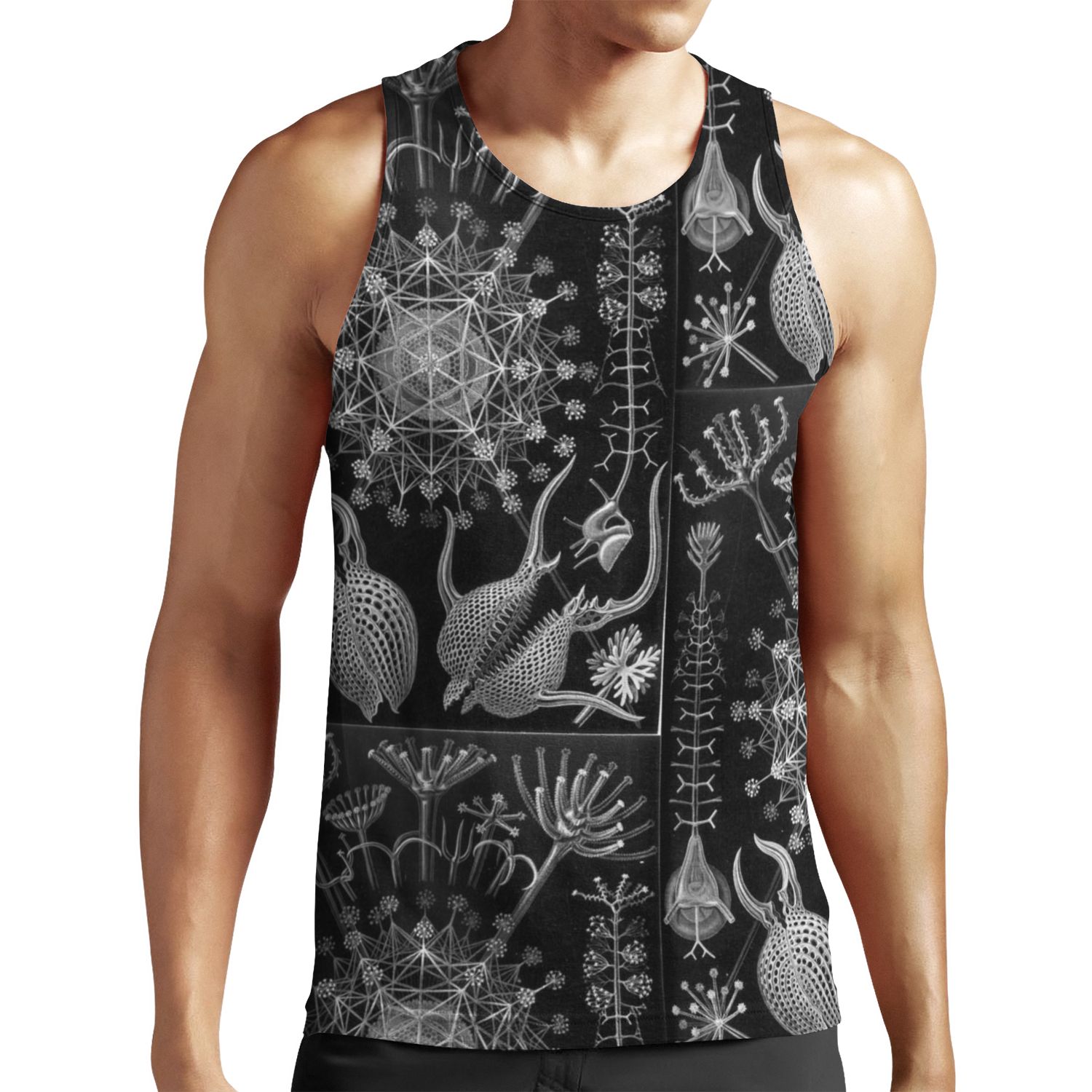 Ernst Haeckel Phaeodaria Illustration All-over-print Unisex Tank Top
