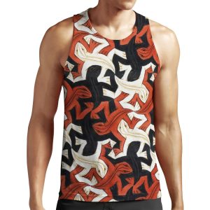 Escher Lizard All-over-print Unisex Tank Top
