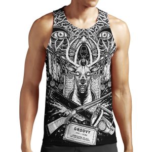 Evil Dead Groovy All-over-print Unisex Tank Top Ash All-over-print Unisex Tank Top