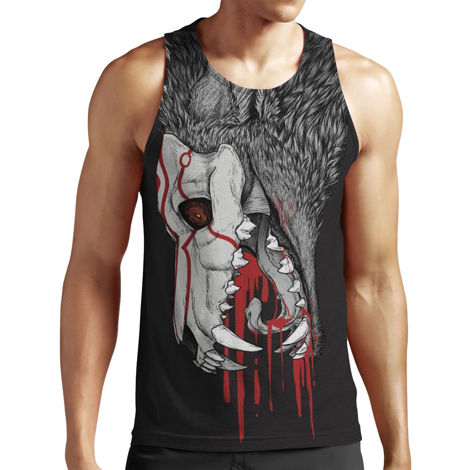 Fall Black All-over-print Unisex Tank Top