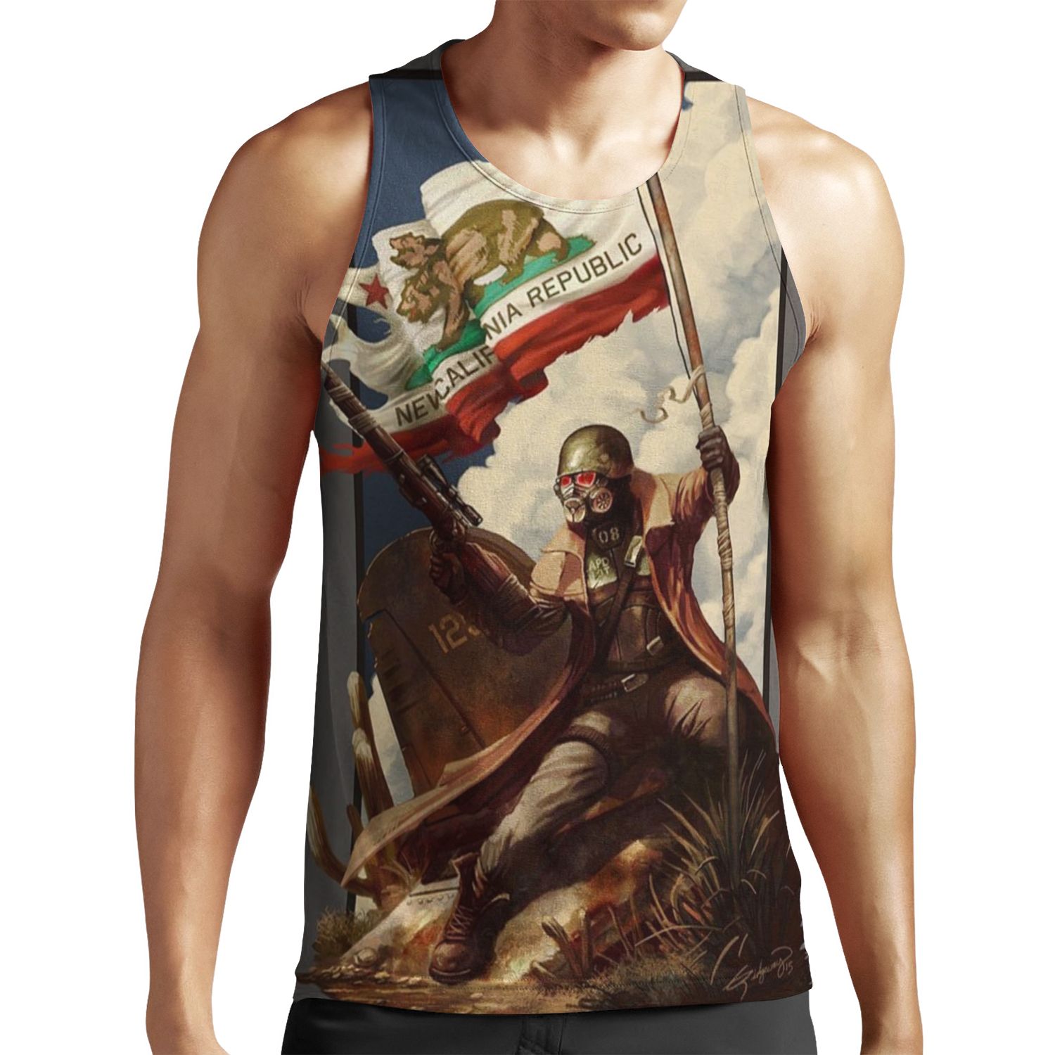 Fallout Ncr Ranger Flag Fan Art Poster All-over-print Unisex Tank Top