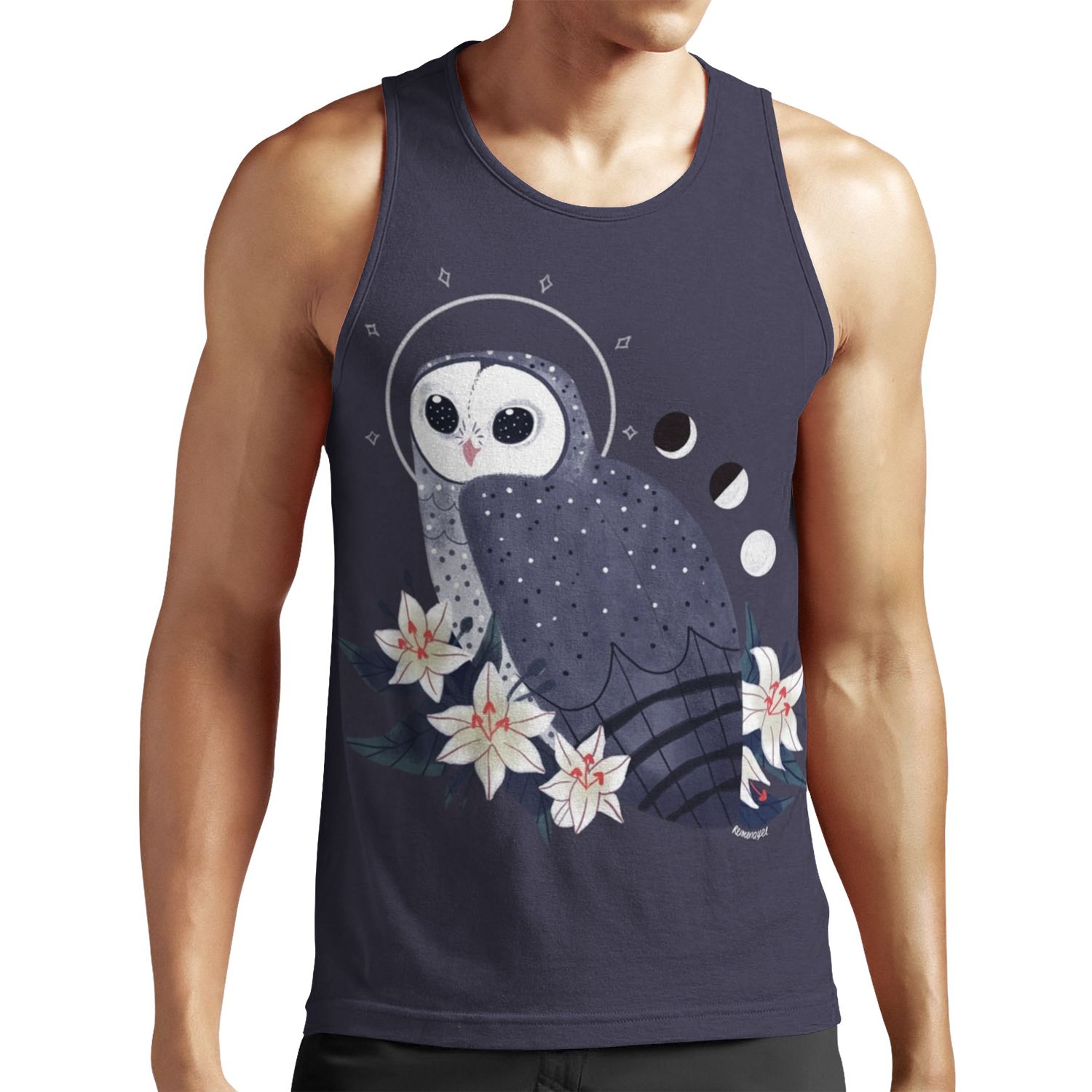 Familiar Sooty Owl All-over-print Unisex Tank Top