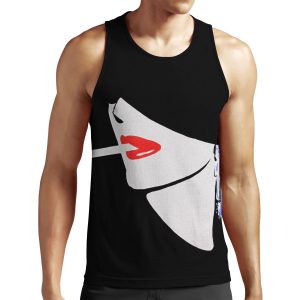 Fashion Illustration Vintage Cigarette Woman 80S Retro New Wave All-over-print Unisex Tank Top