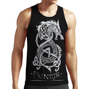 Fenrir The Monster Wolf Of Norse Mythology Gray All-over-print Unisex Tank Top