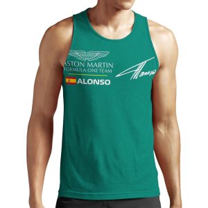 Fernando Alonso Aston Martin 14 F1 2023 All-over-print Unisex Tank Top