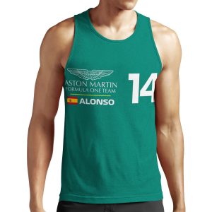 Fernando Alonso Aston Martin F1 2023 All-over-print Unisex Tank Top