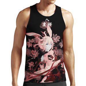 Fiery Higanbana And Fox Samurai All-over-print Unisex Tank Top