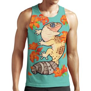 Fire Lily Gecko All-over-print Unisex Tank Top