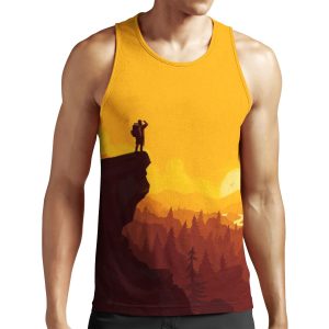 Firewatch Art Design 4K All-over-print Unisex Tank Top