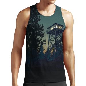 Firewatch Nighttime Art Design 4K All-over-print Unisex Tank Top