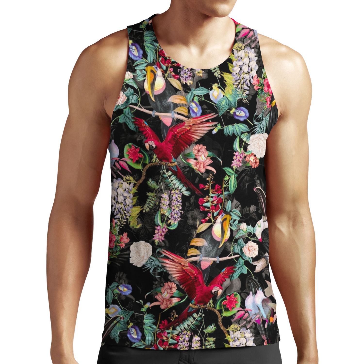 Floral And Birds Ix All-over-print Unisex Tank Top