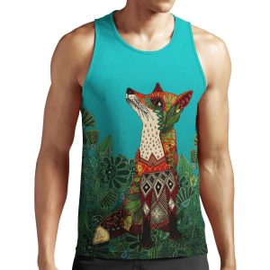 Floral Fox All-over-print Unisex Tank Top