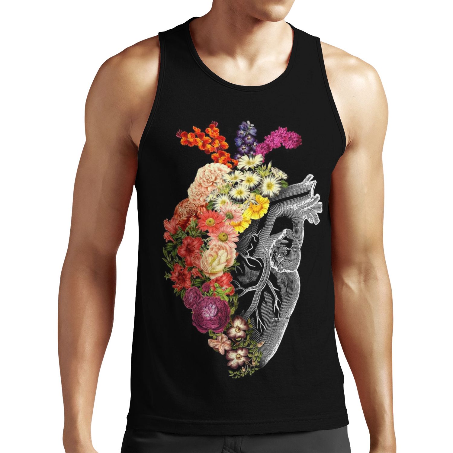 Flower Heart Spring All-over-print Unisex Tank Top