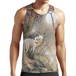 Fox And Wisps Teakitsune Fox Yokai All-over-print Unisex Tank Top