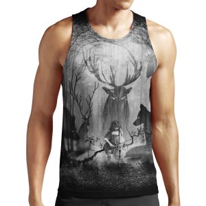 Fox Wolf Deer And Forest Cello Music All-over-print Unisex Tank Top