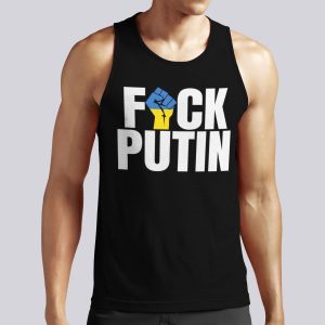 Fuck Putin Ukraine Flag Fist Shirt Ukraine Strong All-over-print Unisex Tank Top